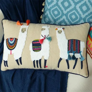 

3 Alpacas Pillow Cushion Cover Indian Style Housse De Coussin Christmas Decorations For Home Decorative Pillows Cushions Covers