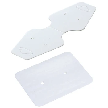 

200pcs White Earring Bracelet Necklace Display Cards & 200pcs Earring Display Cards, Ear Stud Earring Card