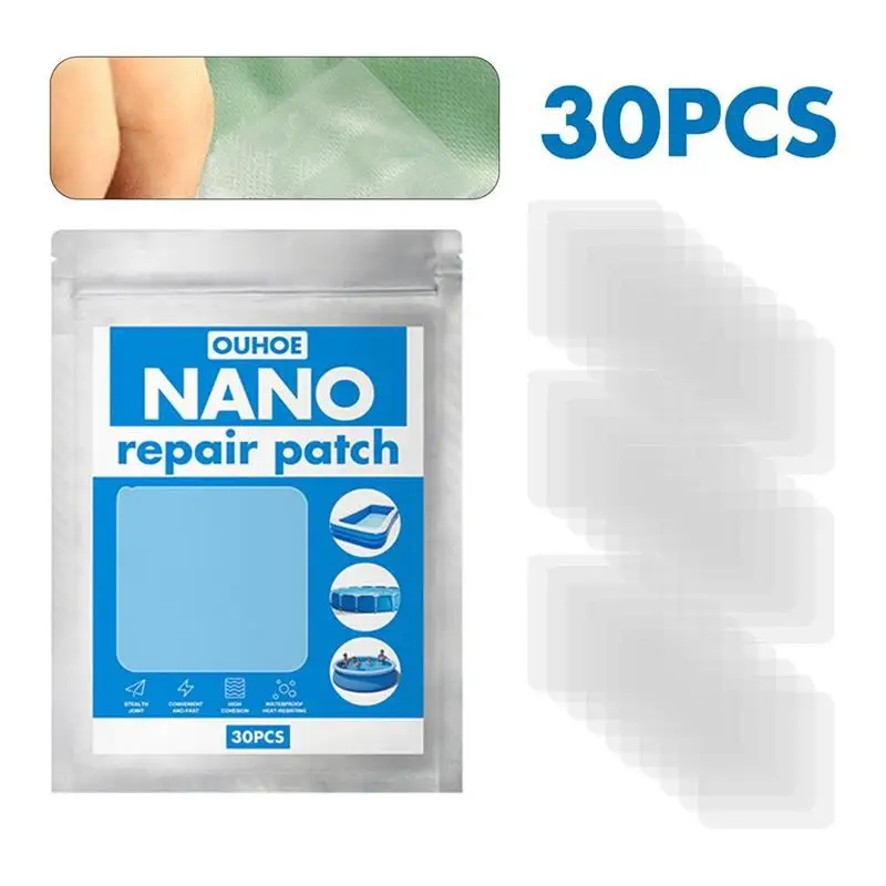 10-30pcs Nano Repair Patch Swimming Pool Water Pad Tent Waterproof Special Adhesive Outdoor Ring Kits | Спорт и развлечения