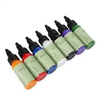 

Professional 7 Colors Semi-permanent Nature Plant Tattoo Pigment Tattoo Potion Environmental Friendly Tattoo Ink