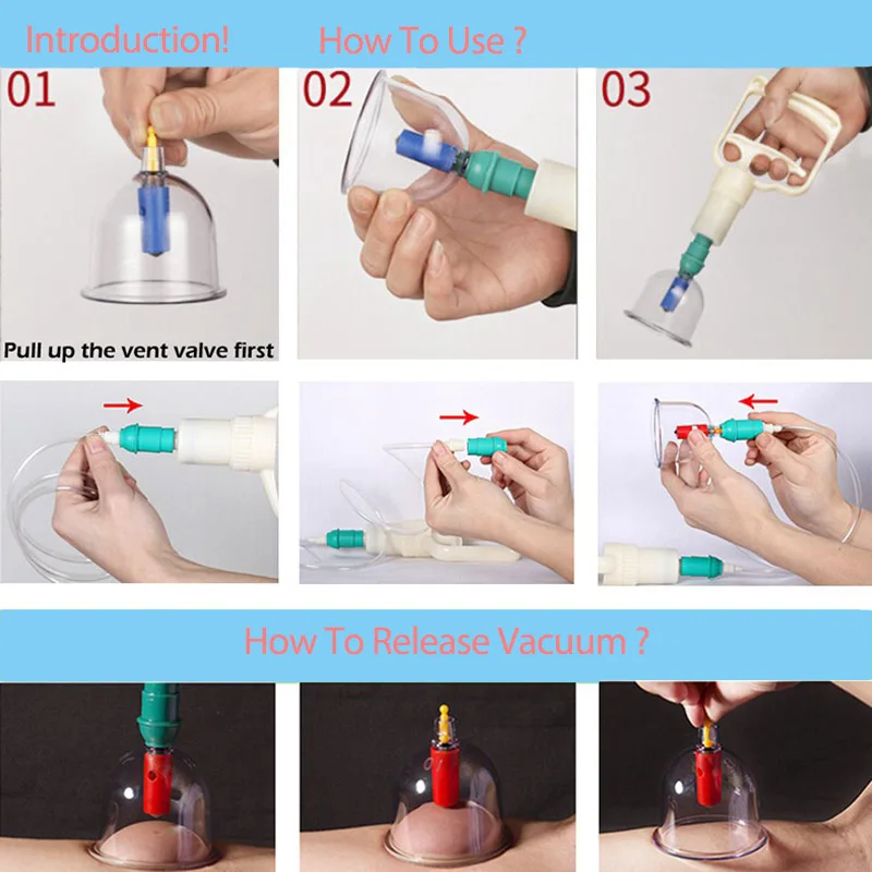 Chinese Cupping Therapy Set Medicine Physiotherapy Vacuum Massage anti cellulite ventosa Suction Cups Body Massager fat burner 3