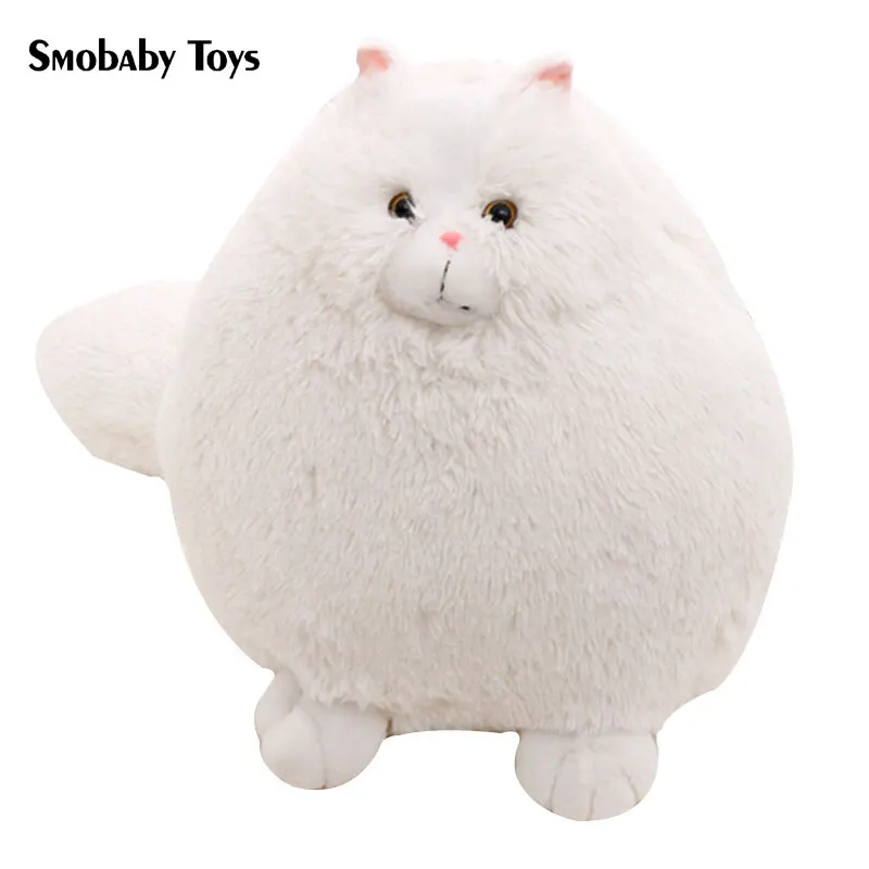 50/30cm cute cat stuffed animal doll kawaii fat white cat big tail plush toy persian cat baby sleeping pillow for child gift