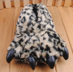 Tiger pattern Женские зимние милые домашние тапочки с леопардовым принтом; обувь с милыми персонажами мультфильмов; милые тапочки для детей - Цвет: Tiger pattern