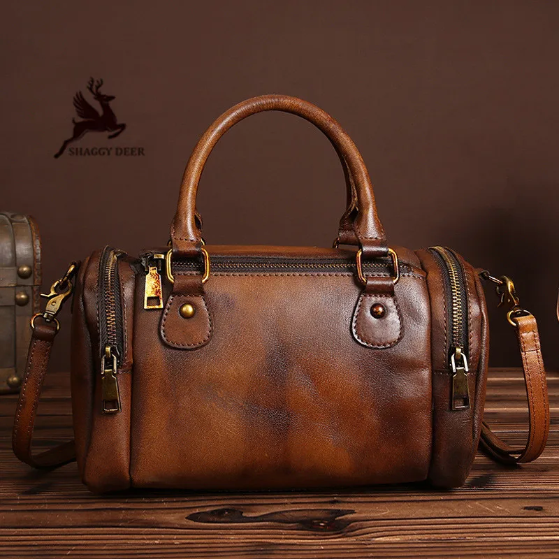 

High end Luxury 100% Real Leather Pillow Business trip Multi-function crossbody Casual Lady Handbags