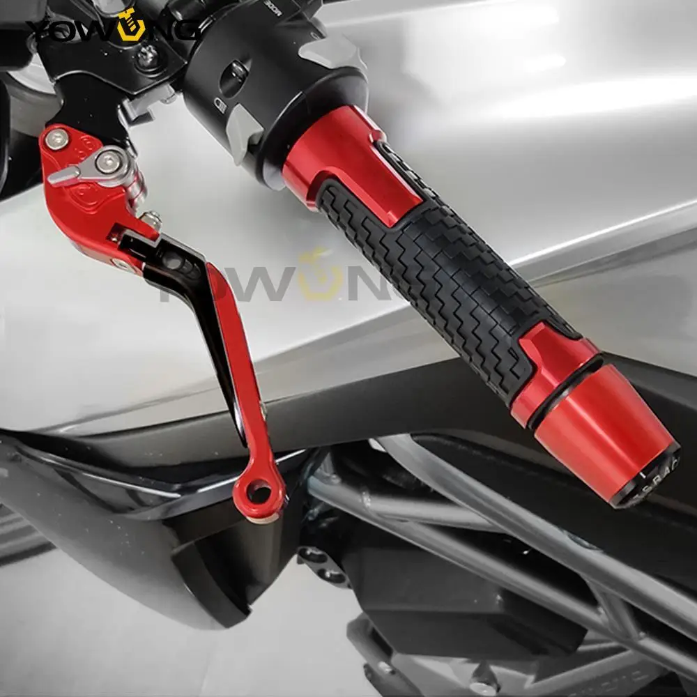 

Motorcycle Aluminum Adjustable Brake Clutch Levers Handlebar Hand Grips ends For DUCATI MONSTER S2R 800 2010 2011 2012