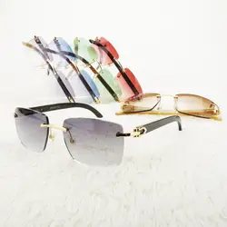 Винтажные Солнцезащитные очки без оправы мужские 3 мм толстые линзы Carter очки женские для вождения рыбалки Роскошные оправа солнцезащитных