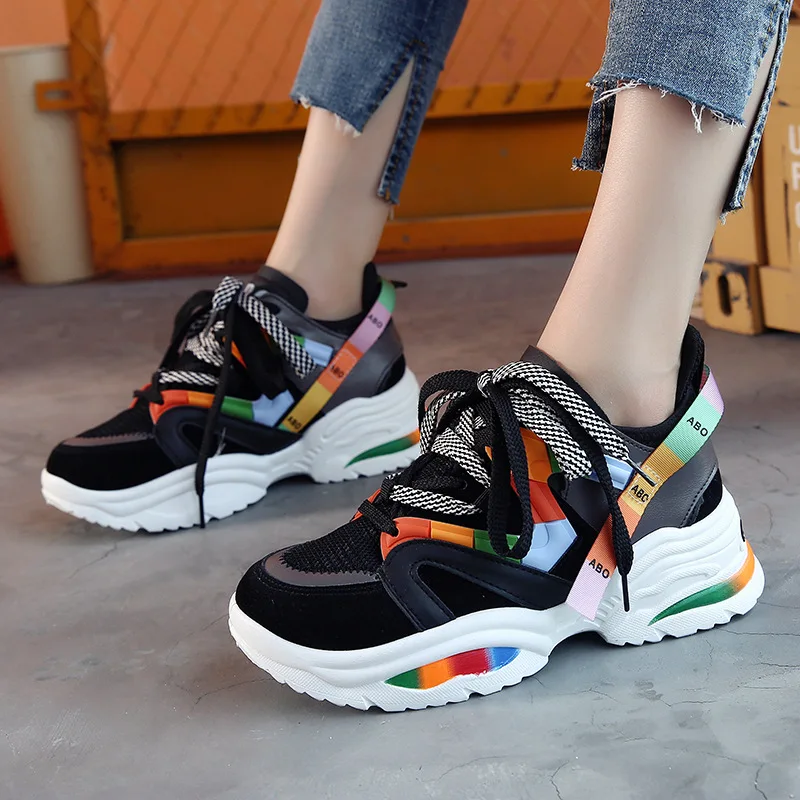 

WOMEN'S Shoes 2019 Autumn New Style Versatile Network Hongge Surface INS Fashion Casual Autumn Dad Shoes