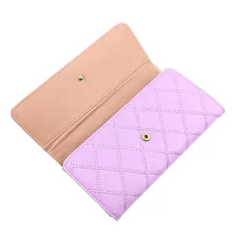 

Yellow Card Holder PU Leather Clutch Coin Purse Wallet Women Women Crown