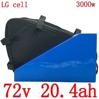 شراء72V بطارية سكوتر كهربائي 72V 2000W 3000W دراجة كهربائية بطارية 72V 20AH مثلث بطارية ليثيوم استخدام LG الخليوي مع 5A شاحن