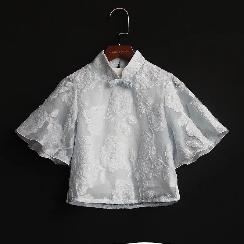Детские комплекты одежды для девочек; топ с вышивкой принцессы Hanfu+ юбка; комплект из 2 предметов; детская одежда; J398