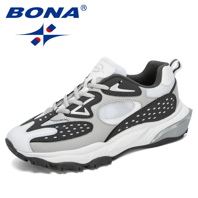 Najtaniej BONA 2019 nowi projektanci krowa Split buty do biegania męskie buty sportowe Zapatillas buty sportowe męskie buty do chodzenia na świeżym powietrzu wygodne