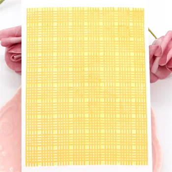 

KSCRAFT Gingham Background Transparent Clear Silicone Stamps for DIY Scrapbooking/Card Making/Kids Crafts Decoration Supplies