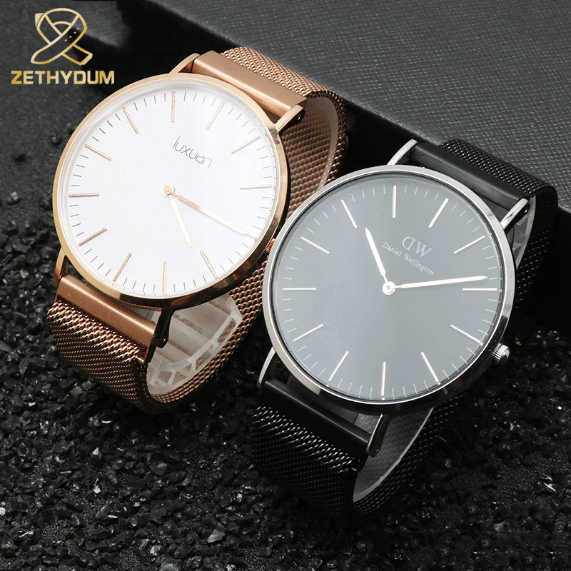Magnet Milan Stainless Steel Mesh Watch Strap - Thin, Adjustable Metal Bracelet