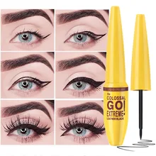 Яркая Черная Подводка для глаз жидкая ручка карандаш стойкий водонепроницаемый быстросохнущая тонкая кисть Черная Подводка для глаз