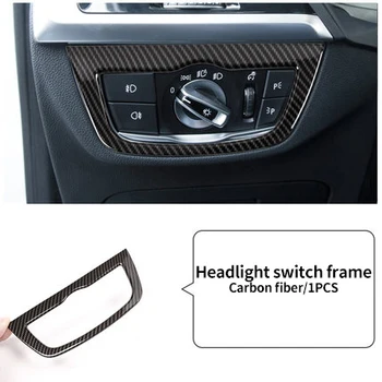 

For BMW new X3 X4 2018-2019 carbon fiber Headlight switch frame molding trim 1pc