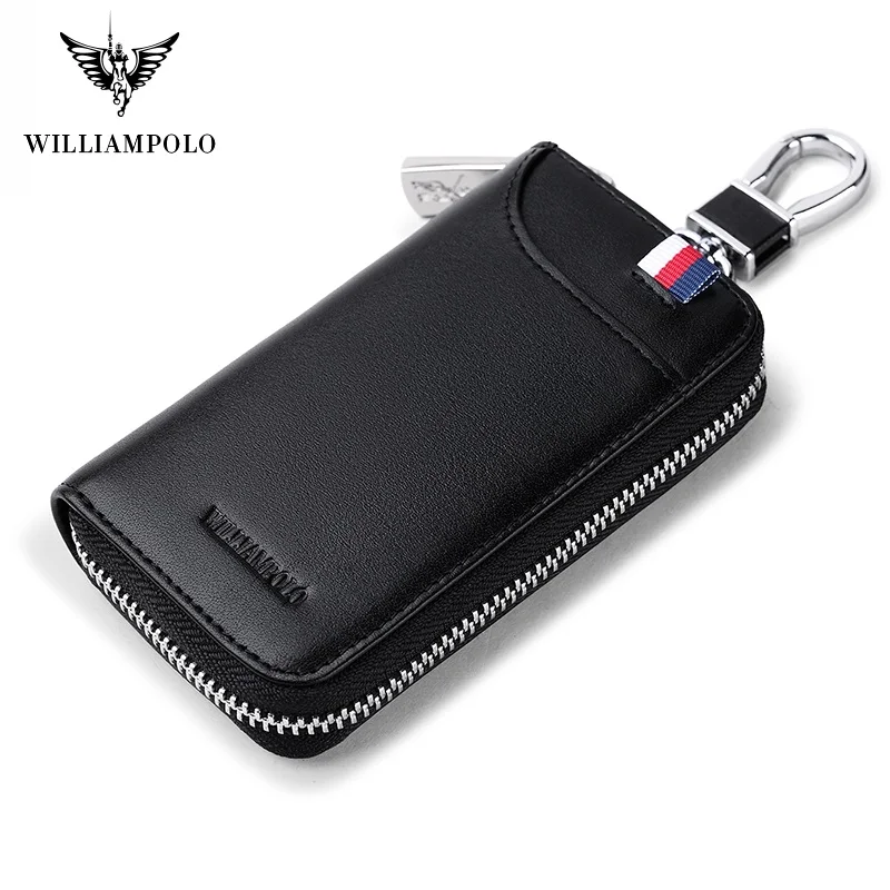 Чехол для ключей WilliamPolo мужчин многофункциональный кошелек с цепочкой
