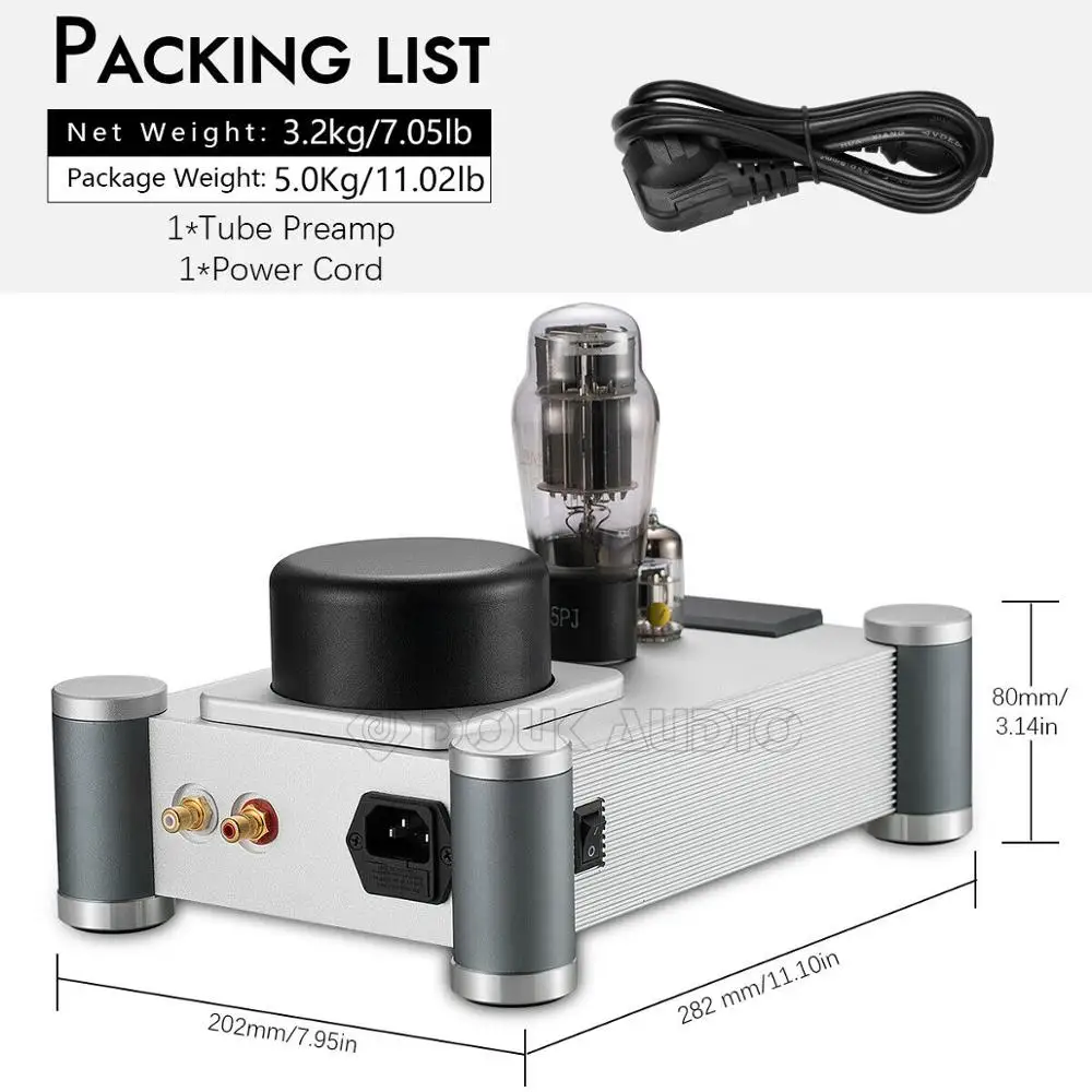 Вакуумный трубный усилитель для наушников Douk audio 6N5P с одним концом класс A|ohm