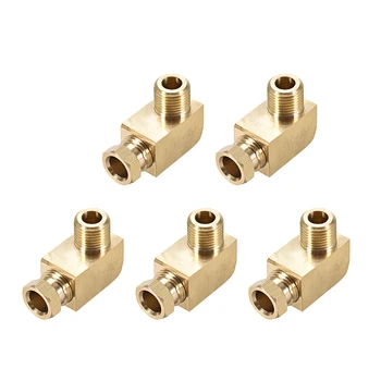 

uxcell Brass Pipe Fitting 90 Degree Barstock Street Elbow G1/8 Male x 6mm OD Pipe Size 5pcs