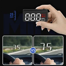 جهاز عرض أمامي للسيارة HUD OBD2 ، جهاز عرض سرعة الزجاج الأمامي ، عداد سرعة الزجاج الأمامي ، كم/ساعة ، ميل في الساعة ، درجة حرارة الماء ، EUOBD