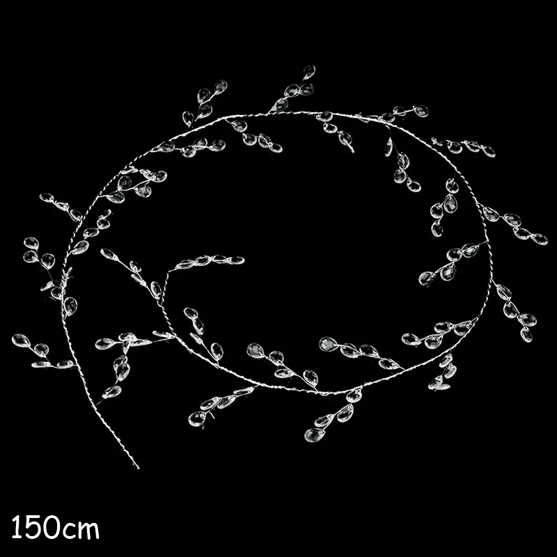 100-150cm Acrylic Crystal Beads Curtain Garland Wedding Decoration Branch String Crystal Bead Party Decor Wedding Party Supplies