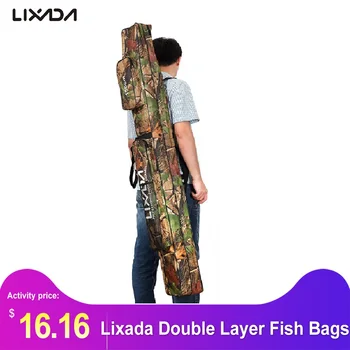 

Lixada Double Layer Fish Rod Bags Large Capacity Fishing Rod Tackle Bag 120/150cm Fishing Bag