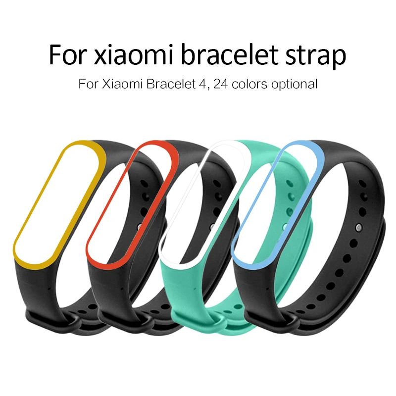 Цветной силиконовый сменный ремешок для браслета Miband 4 Xiaomi Mi Band Аксессуары