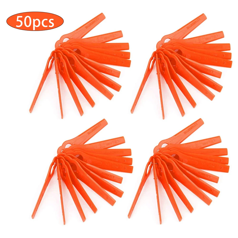 50PCS 8.3CM Plastic Grass Trimmer Blade Replacement Blades Lawn Mower For Bosch Einhell Gardening Tool | Инструменты