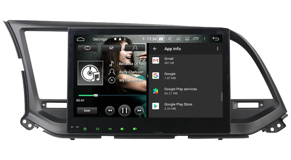 Klyde 10," ips 4G Android 9,0 Восьмиядерный 4 Гб ОЗУ 64 Гб ПЗУ DSP BT автомобильный DVD мультимедийный плеер стерео для hyundai Elantra