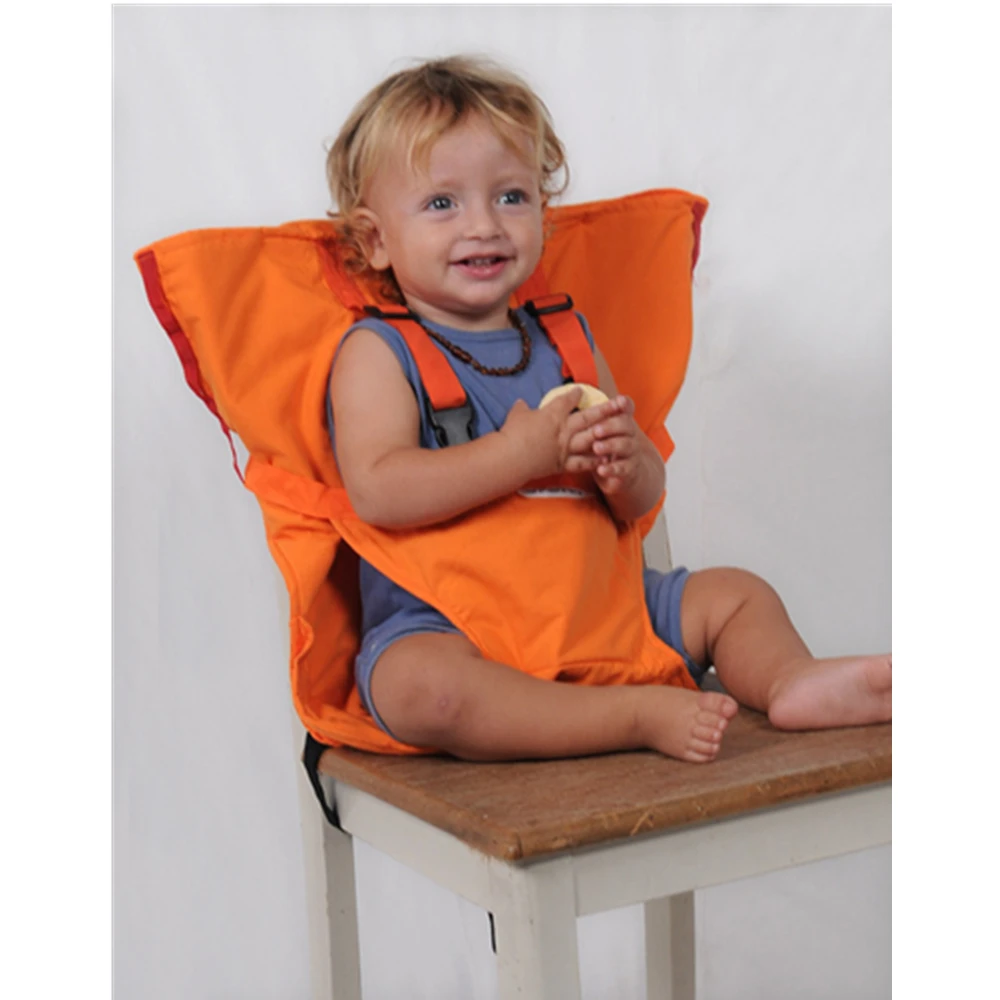 Baby Portable Seat Kids Chair Travel Foldable Washable Infant Dining High Dinning Cover Seat Safety Belt Feeding High Chair
