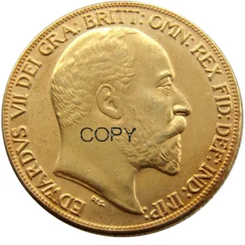 

Crown Edward VII 1902 2 Pounds(2SLD) Gold Plated Copy Coins