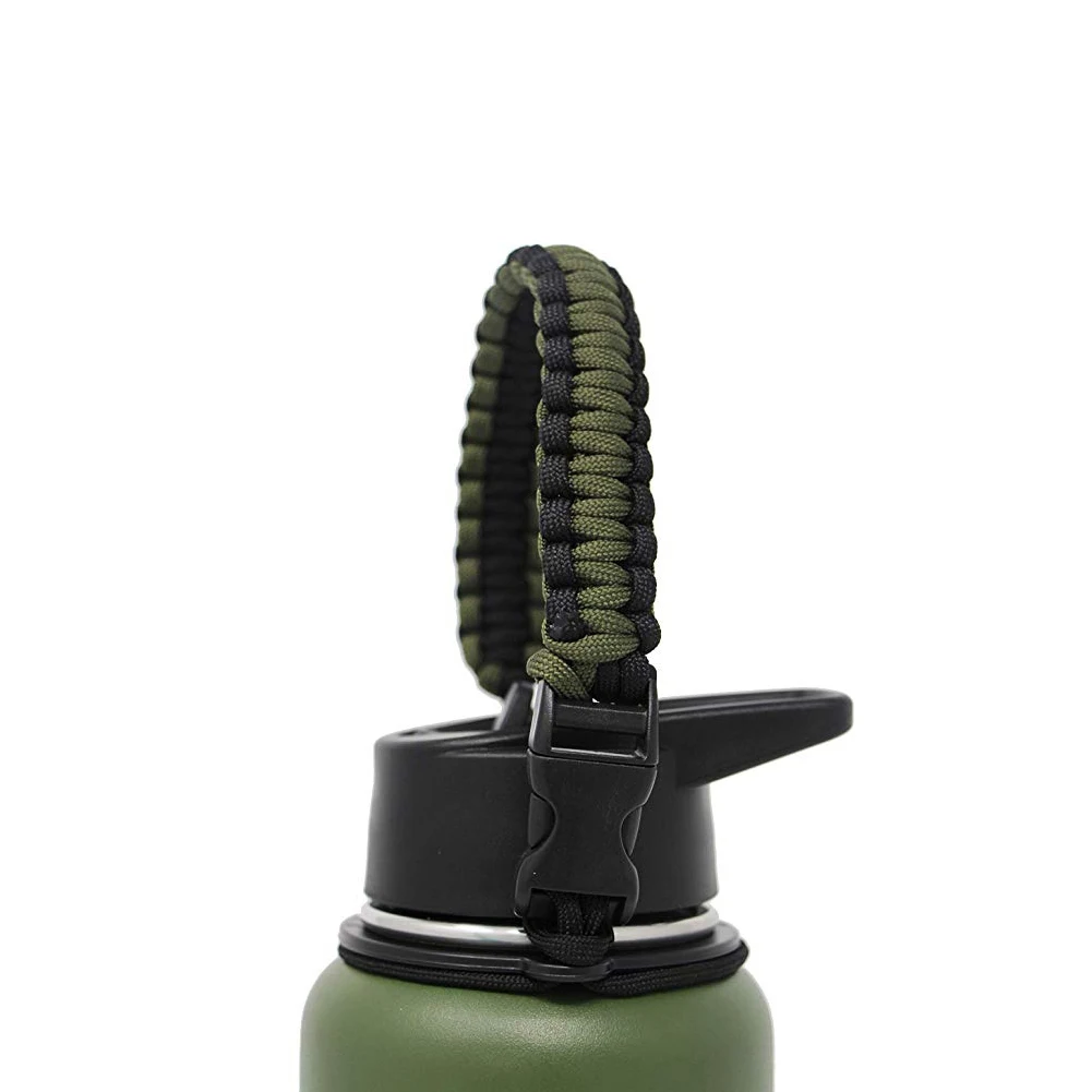 

Accessories Outdoor Water Bottle Handle Strap Hiking Paracord Braided Fits Wide Mouth Travel Cup Holder Carrying For Hydro Flask