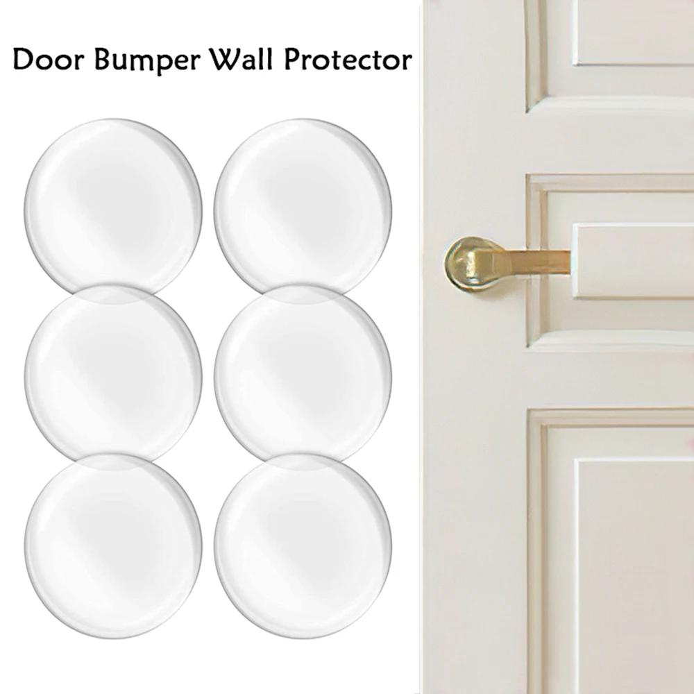 6PCS Door Stopper Wall Protector, Self Adhesive Silicone Door Bumpers