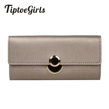 

Triangle Folding Wallets Long Soft Leather PU Lady Wallet Good Women Purse Design Zipper Women Wallet Casual Girls Purse