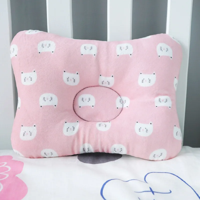 Pink cat Muslinlife Мягкий хлопок формируя детская подушка для путешествий подушка для шеи одежда для малышей, детская одежда для сна подушка детская позиционер Анти ролл; Прямая поставка - Цвет: Pink cat