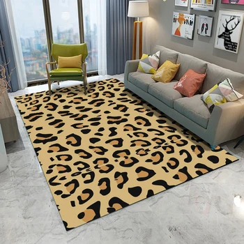 

Home Decor Parlor Carpet Floor Door Mat Decoartive Geometric Leopard Printed Carpets Area Rugs For Living Room Bedroom Tapete