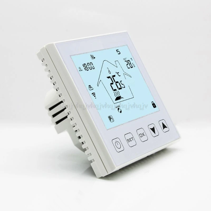 Wifi программируемый термостат с сенсорным экраном для напольной электрической системы контроля температуры с пультом дистанционного
