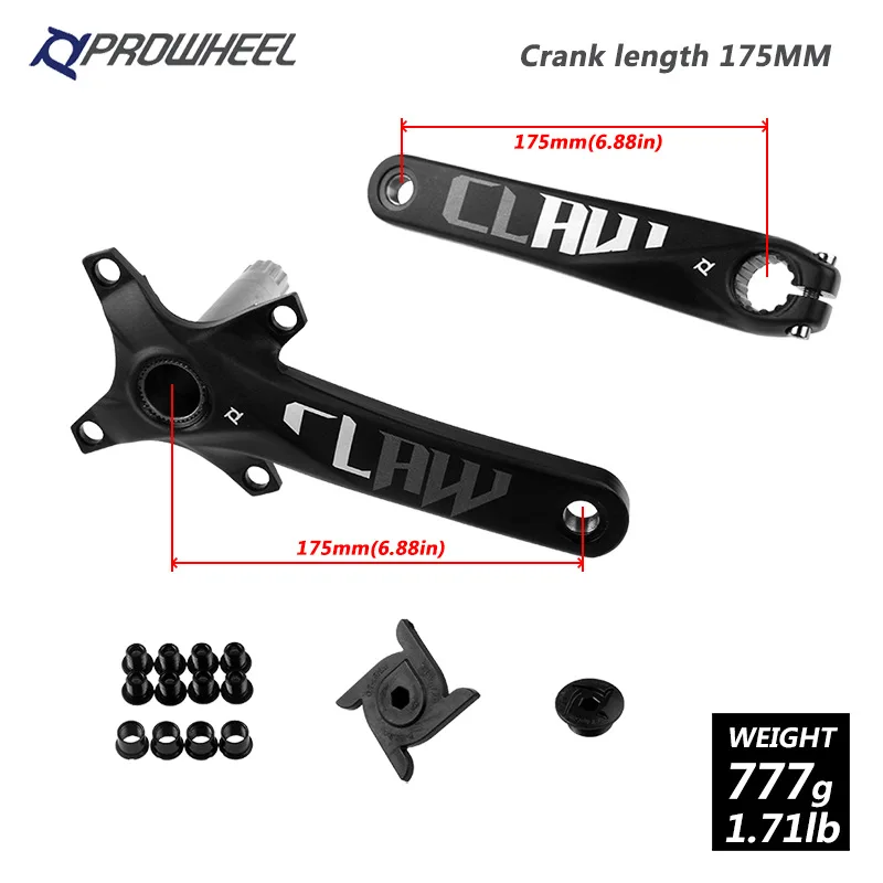 PROWHEEL 104BCD MTB шатун для горного велосипеда алюминиевый сплав велосипедная кривошипная Звездочка 170/175 мм кривошипная Звездочка Нижний Кронштейн запчасти