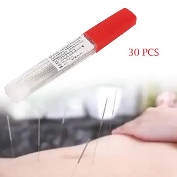 

Non-Disposable 30pcs/Box Acupuncture Pin Sterile Acupuncture Needles Acupuncture Needles Professional with Handle Massage