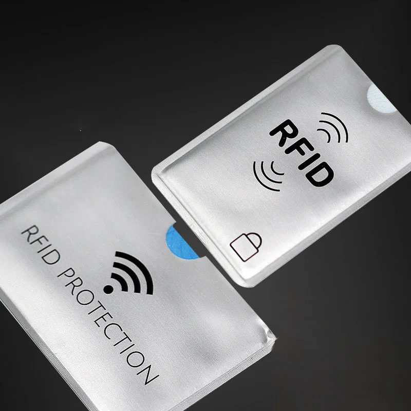 

Wallet Blocking Reader Lock Bank Card Holder Id Bank Card Case Protection Metal Credit Card Holder Aluminium 6.5*9.1cm