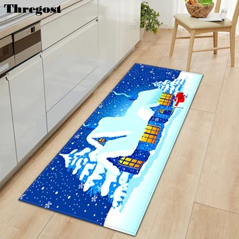 

Thregost Printed Kitchen Carpet Anti Slip Shower Tub Mat Microfibre Bath Rugs Water Absorption Rug Bathroom Toilet Carpets