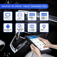 Humzor NexzPad With Bluetooth/WiFi Full System OBD2 8-inch Tablet Car Diagnostic Tool Key Programmer OBDII Car Repair Tool autool cs box obdii multi system wifi diagnostic tool etc airbag abs key coding for android tablet pc smart phone