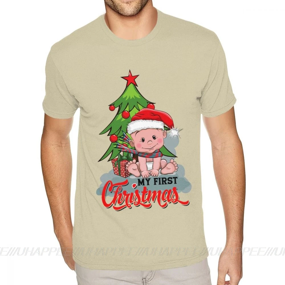 3XL с надписью My First Christmas 2020 футболка для мужчин крутые модные рубашки короткими