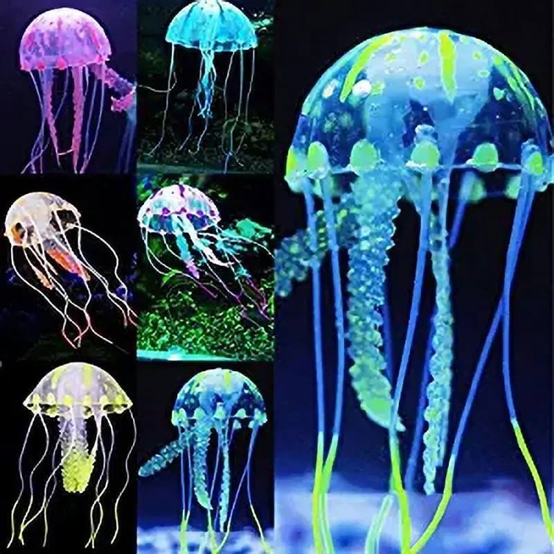 Аквариум Аквариум Ландшафтный нетоксичный красочный имитация медуз украшения