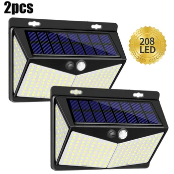 

Outdoor Solar Lights 208 LEDs Wireless Motion Sensor Lights with Wide Angle Waterproof for Wall Yard JA55