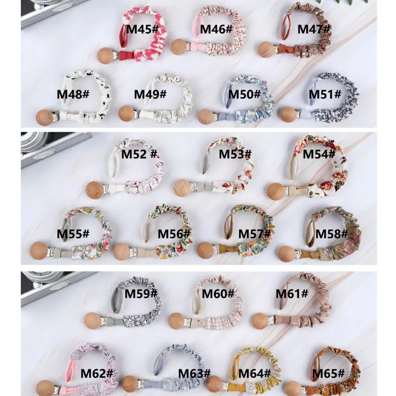 Baby cotton pacifier clip for newborn Teething Soother Chew Dummy Chains