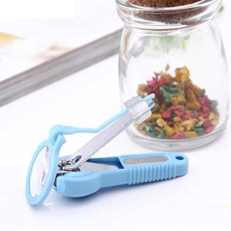 1 Pcs Baby Nail Clippers with Magnifying Glass Pocket Finger Toe Nail Clipper Cutter Trimmer Manicure Tool Kids Nail Care