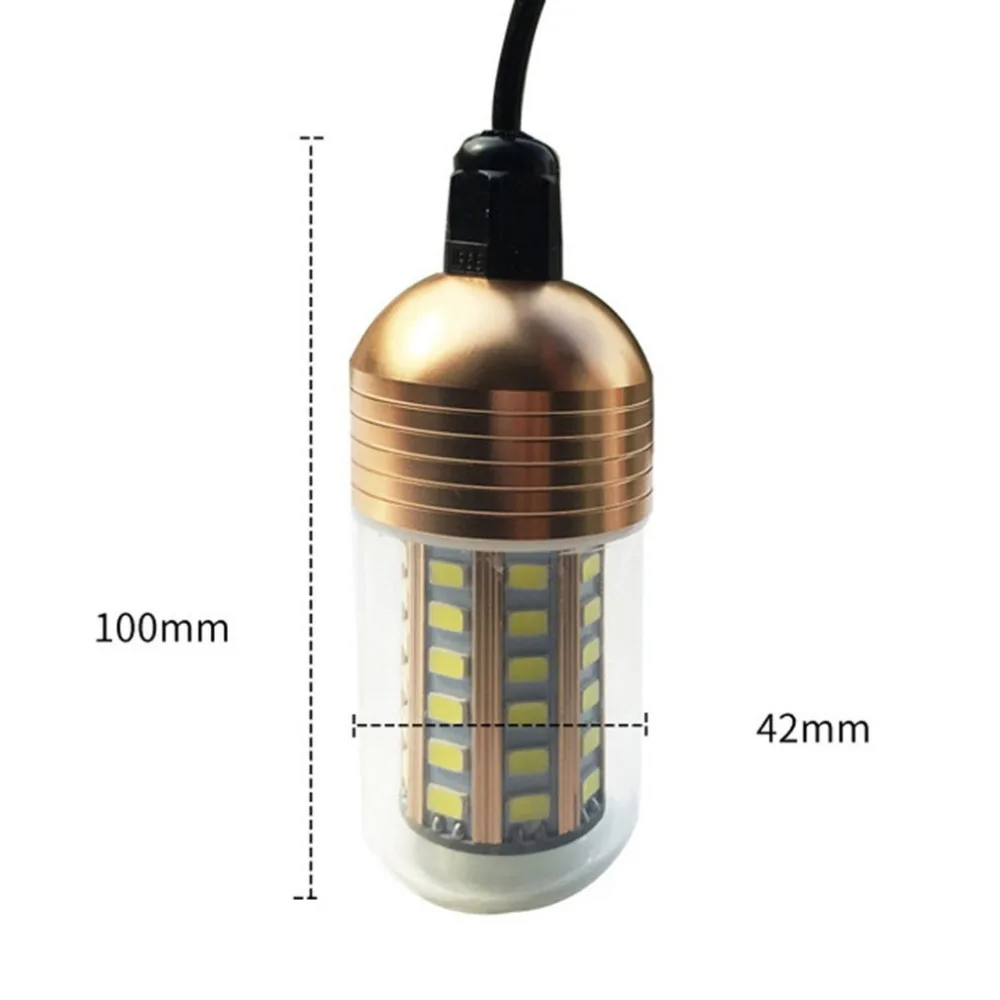 12V 30W LED Fishing Light Deep Drop Underwater Fishing Lures Light Waterproof Fish Attractor Prawn Squid Fishing Bait Lights New
