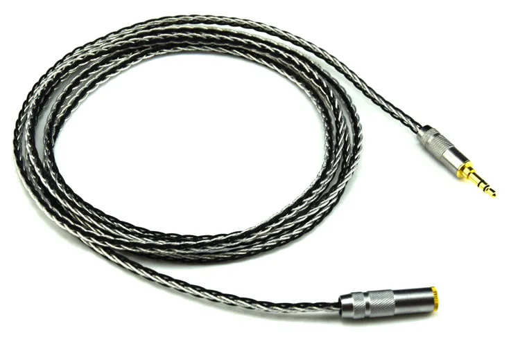 Hifi 3 5mm Audio Extension Cord High Quality Silver plated 3 5mm Stereo Male to Female Headphone Cable