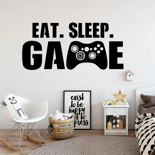 Gamer Pared Decoracion Playstation Controlador Pared Calcomania
