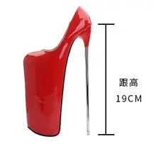  Crossdresser Flowers Stiletto Sexy 19 22cm Metall thin high heels shoes woman waterproof pumps zapatos mujer Plus:35-47 48 49 50 